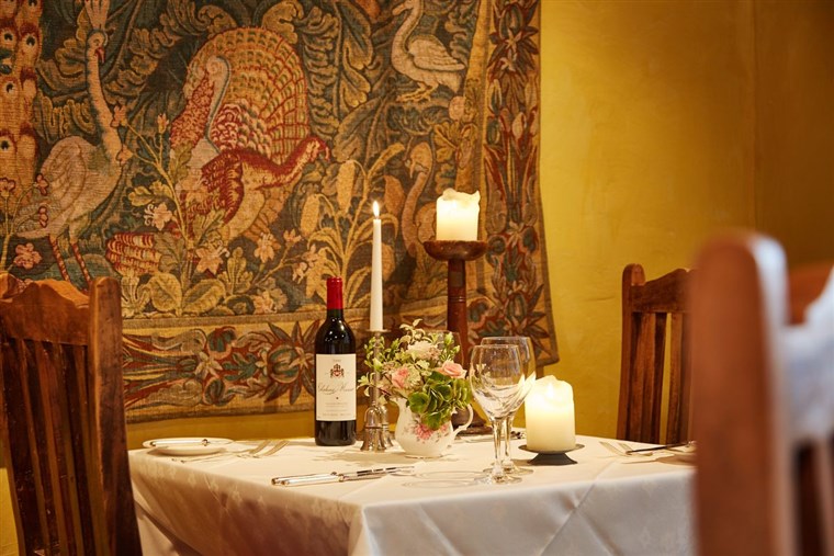 Candlelit dinner for two at the Tapestry Restaurant, Bailiffscourt