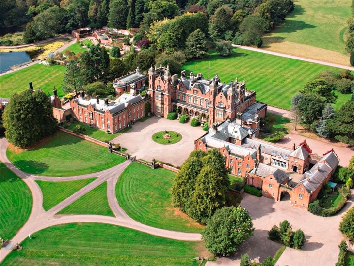 Capesthorne Hall Aerial View