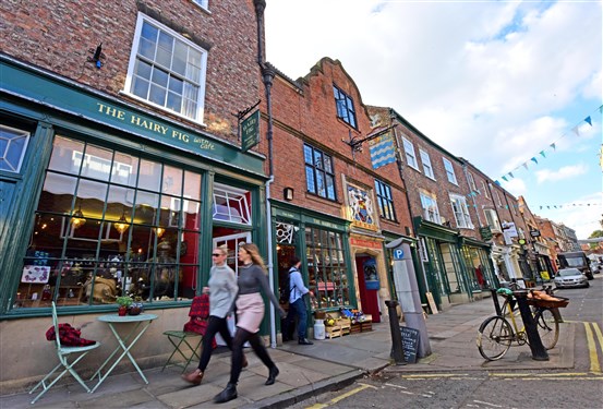 Fossgate -  Just a 3 minute walk away and a hub of activity