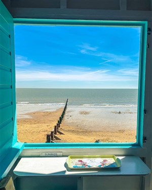 view from hut window