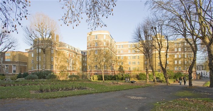 View of Langton Close from St. Andrews Gardens